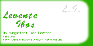 levente ibos business card